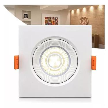 Imagem de Luminária LED Ecospot 5W 3000K MR16 Elgin Quadrada Direcionável Bivolt Luz Amarela Quente