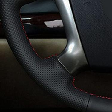 Imagem de DYBANP Capa de volante, para Chevrolet Epica 2006-2011, capa de volante de couro preta costurada à mão DIY