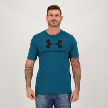 Imagem de Camiseta Under Armour Sportstyle Big Logo Azul-Masculino