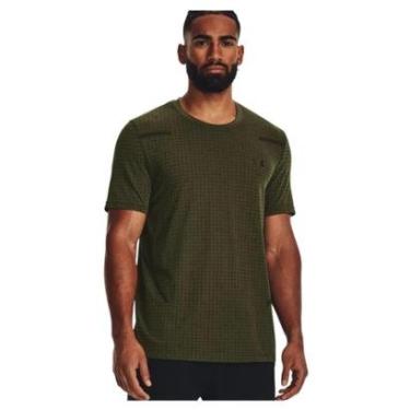 Imagem de Camiseta Under Armour Seamless Grid Masculina - Verde M-Masculino