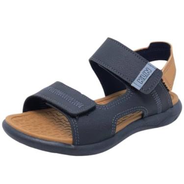 Imagem de Papete Sandália Infantil Juvenil Urban Tiras Auto Colante Confortável Marinho (Marinho, BR, Criança de 4 a 8 anos, Numérico, 31)