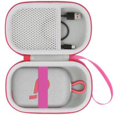 Imagem de co2CREA Capa protetora rígida para alto-falante Bluetooth Soundcore Select 4 Go da Anker Soundcore Select (capa branca + zíper vermelho)