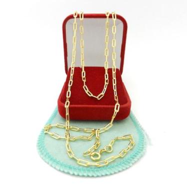 Imagem de Corrente Masculina 90cm 3mm Largura Folheado Ouro 18K CR682 - WNBIJOUT