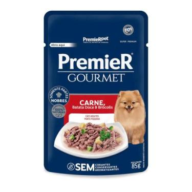 Imagem de Ração Úmida Premier Gourmet Para Cães Sabor Carne, Batata Doce e Bróco