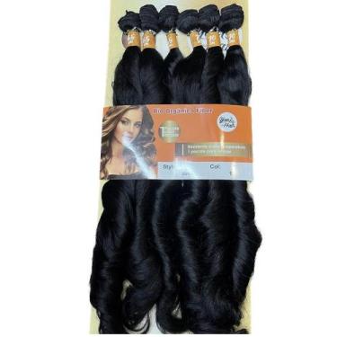 Imagem de Cabelo Ondulado Ana Style Fibra Premiun 70cm - D&D Commerce, #1