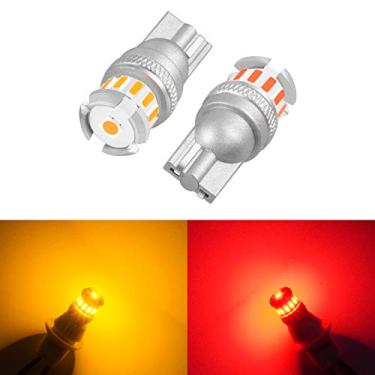 Imagem de Amazicha Luzes de para-lama dianteiras e traseiras de LED para Harley Davidson Electra Glide, Road King, Heritage Softail, 1 Unidade, Cor: Âmbar e Vermelho, LED, 12V DC, Manual