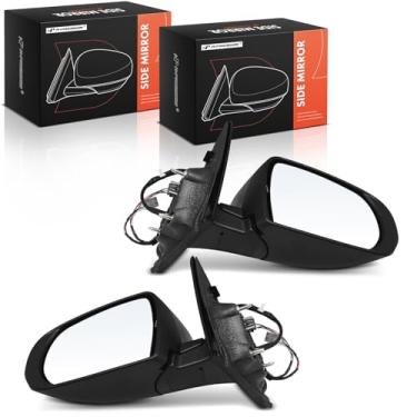 Imagem de A-Premium Par (2) espelhos retrovisores elétricos do lado do motorista e do passageiro - compatível com Jeep Compass 2017-2023 - Retrovisor retrovisor externo preto dobrável manual aquecido com