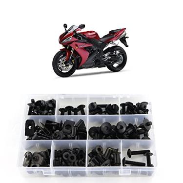 Imagem de Xitomer Acessórios para Motocicleta Total Parafusos de Carenagem Kits Arruela Fixador para Yamaha YZF R1 2004 2005 2006 YZFR1xitomer preto FBT00410BK-X