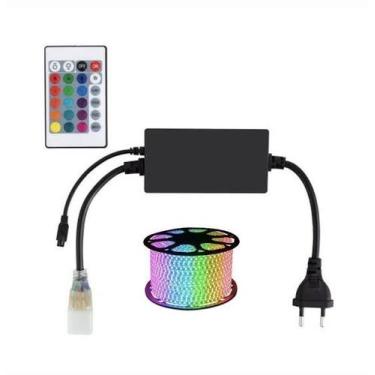 Imagem de Controle Mangueira Fita LED Neon Flex RGB Efeitos Bivolt - FN LED
