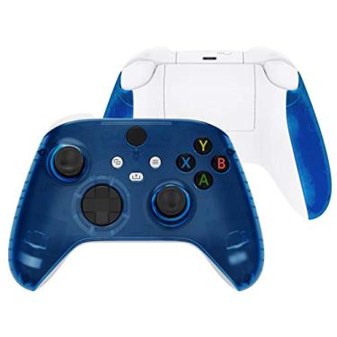 Imagem de eXtremeRate Side Rails Grips Shell for Xbox Core Wireless Controller, Clear Blue Replacement Part Front Housing Cover Handles Faceplate for Xbox Series X & S Controller