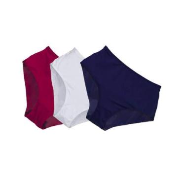 Imagem de Kit com 3 Calças Clássica DeMillus 57850/57851 Microfibra, Sortida, EG