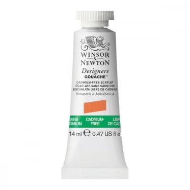 Imagem de Tinta Guache Winsor & Newton Designers 14ml S4 903 Cadmium Free Scarle