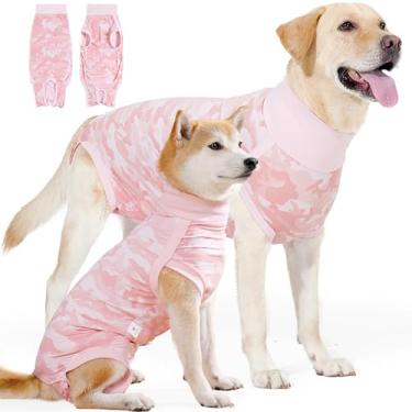 Imagem de Yoolhamy Fato de cirurgia para cães, tie dye, fêmeas, machos, para recuperação de castr...
