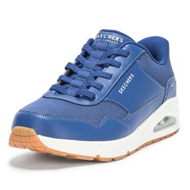Imagem de Skechers Tênis masculino sem cadarço Uno-Banksia Hands Free, Azul marino, 11.5 Wide