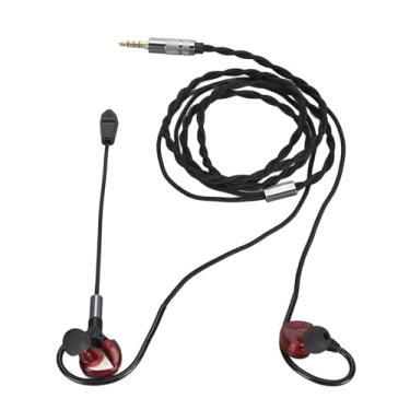 Imagem de Fones de ouvido para jogos Vomeko com microfone, fones de ouvido removíveis com fio de 3,5 mm para jogos para celular, PC, tablet, laptop, fones de ouvido para jogos (Red)
