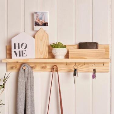 Imagem de Cabideiro organizador de entrada com porta chaves e prateleira - CASA 