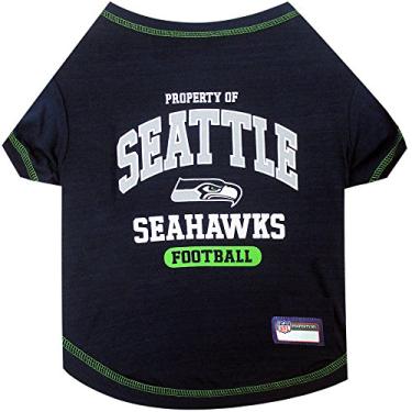 Imagem de CAMISETA PARA Cães e Gatos - NFL SEATTLE SEAHAWKS Camiseta para cães, Média. - Camiseta mais fofa para o verdadeiro filhote esportivo