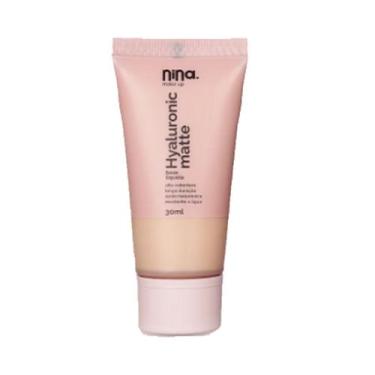 Imagem de Base Liquida Hyaluronic Matte Nina Make Up, 0.5