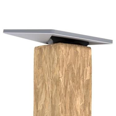 Imagem de Suporte Tipo Base para Fixar em Poste Laje Compatível com Antena Internet Starlink Mini 4ª Geração