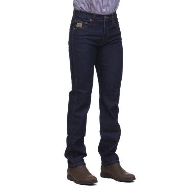 Imagem de Calça Jeans Masculina Regular com Elastano Azul Escuro Land Horse 32236