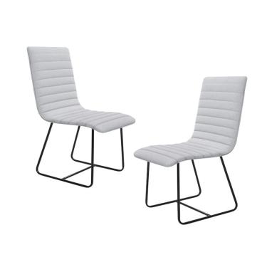 Imagem de Cadeiras para mesa de jantar base em metal - Cristal - cm Decor