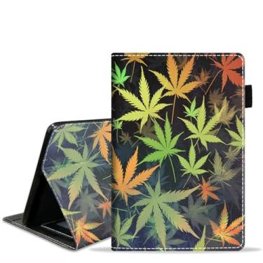 Imagem de POIUYTREW Capa para tablet Amazon Kindle Fire HD 10 e 10 Plus de 10,1 polegadas (13ª/11ª geração, versão 2023/2021) - Capa fólio de couro PU com despertar/hibernar automático inteligente, folha de