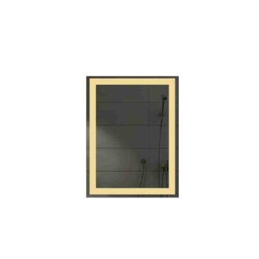 Imagem de Kit 2 Espelhos Com Led Jateado Retangular 60x90 Cm Com Fonte - Espelho