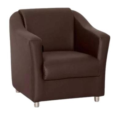 Imagem de Poltrona Decorativa Reforçada Recepção Clinica Salão material sintétic