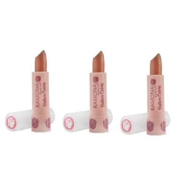 Imagem de Kit 3 Batom Colors Cor 16 Cool Nude 3,8gr - Ramona Make Up