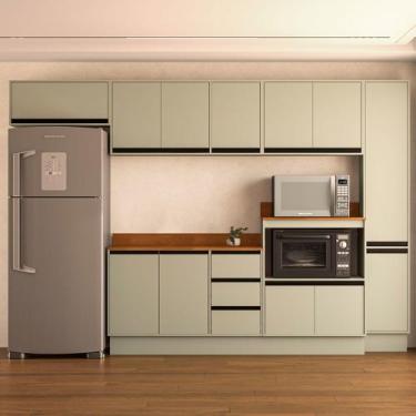 Imagem de Cozinha Completa Koya 12 Portas 3 Gavetas 40250050 Verde Oliva - Polit