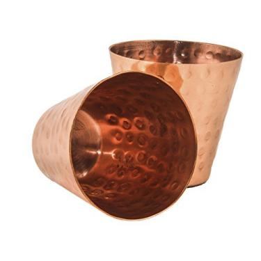Imagem de GoCraft Copos de dose de cobre (conjunto de 2) – Copos Moscow Mule de 59 ml, ideais para tequila, vodka, bebidas espirituosas e coquetéis – Design durável e elegante para festas, presentes, bar em