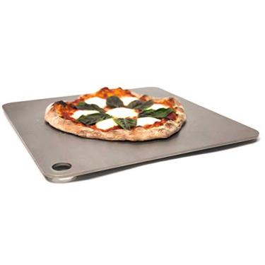 Imagem de ThermiChef Aço para pizza de 35,5 x 50,8 cm (espessura padrão de 3/40.6 cm) – Aço multiuso para fornos e churrasqueiras – Feito nos EUA