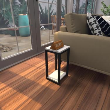 Imagem de Mesa Lateral Cinza Aparador De Sofa Sala Mesa Lateral Cama