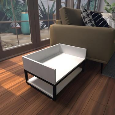 Imagem de Cama Cachorro Caes Pequenos Casa Pet Caminha Casinha Mdf Branco Branca