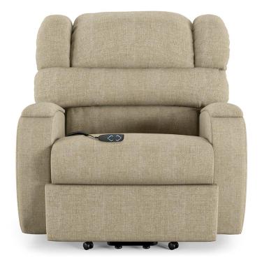 Imagem de Poltrona Do Papai Sala De Cinema Reclinável Manchester Elevação Lift Elétrico Linho Bege