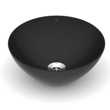 Imagem de Kit 2 Cubas De Apoio Redonda Sem Mesa 350 Design D1 Celite Matte Black