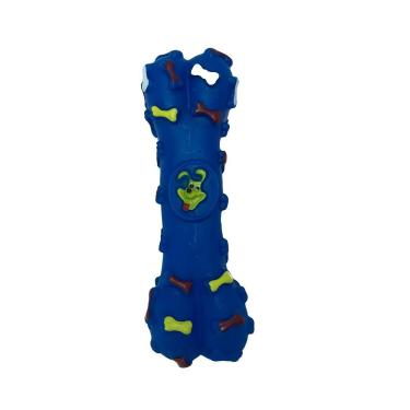 Imagem de Brinquedo Halter Osso Dog De Vinil Azul Escuro