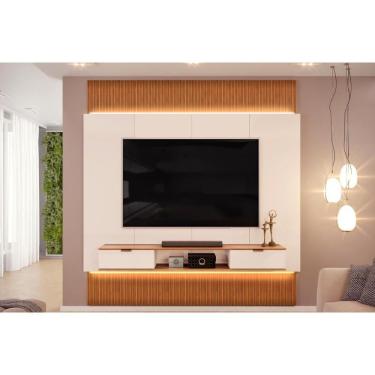 Imagem de Home P- Tv Até 85 Polegadas Hit 2290 100% Mdf Extensível C- Led De 240 A 290cm Freijó-o...