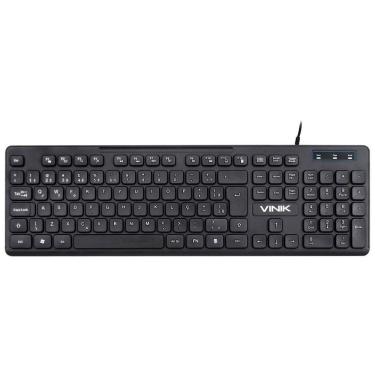 Imagem de Teclado Usb Multimidia Slim Chocolate - Cabo 1.8m - Vinik -
