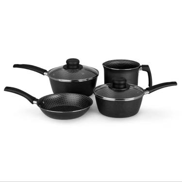 Imagem de Conjunto De Panelas 4 Peças Multiflon Essencial Antiaderente Cinza