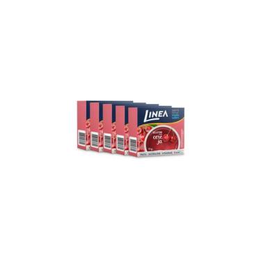 Imagem de Kit 5x Gelatinas em pó Linea Sabor Cereja Sem Açucar 10g