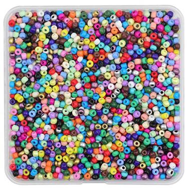 Imagem de Contas de sementes opacas de 2 mm cores mistas cerca de 9000 peças/170 gramas 12/0 pequenas contas de artesanato para pulseiras faça você mesmo colares artesanato suprimentos de fabricação de joias (22 cores misturadas)