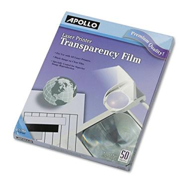 Imagem de Película transparente Apollo para impressora a jato a laser e copiadora, 50 folhas (CG7060)