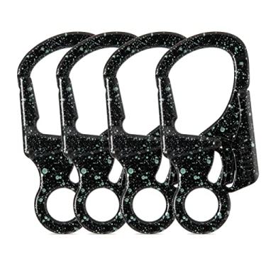 Imagem de Ahiller Mosquetão Com Design De Trava Dupla Anti-Abertura Incorreta, Chaveiro Pesado Liga Zinco 3" Para Acampamentos E Caminhadas Ao Ar Livre, Clipe (Preto Verde - 4 Peças)