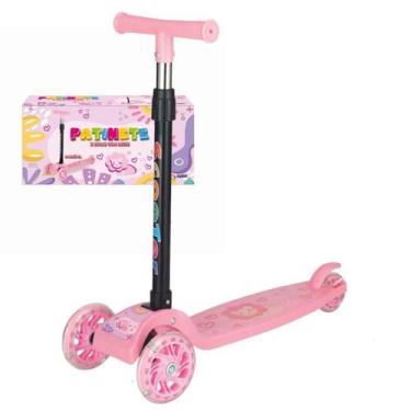 Imagem de Patinete Infantil 3 Rodas, CKS Toys, Dobrável Com Luzes Led, Ajuste De