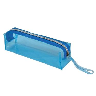 Imagem de Estojo Escolar Cristal Translúcido Neon Azul - DAC