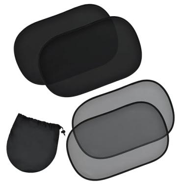 Imagem de EcoNour Persianas de janela de carro para bebês (pacote com 4) | Protege o bebê do sol da janela e do calor | Janela lateral do para-sol para crianças | Proteção solar automotiva contra UV |