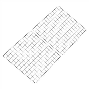 Imagem de PATIKIL Painel de grade de arame de 61 cm x 61 cm, pacote com 2 quadros de fotos de fotos, painéis de grade, organizador de pendurar, painel decorativo de parede para casamento, escritório em casa