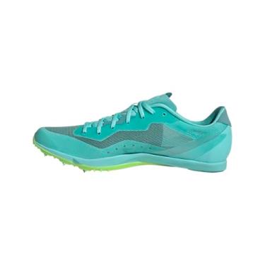 Imagem de adidas Tênis unissex adulto Adizero Distancestar Track and Field, Flash Aqua/Branco/Limão Lúcido, 15 Women/14 Men