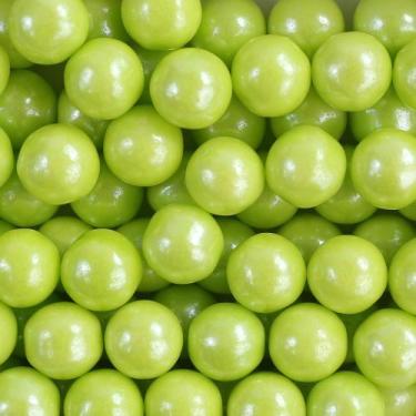 Imagem de 3 Un Confeito comestível Sugar Beads 10mm Verde Cupcakes - Cromus